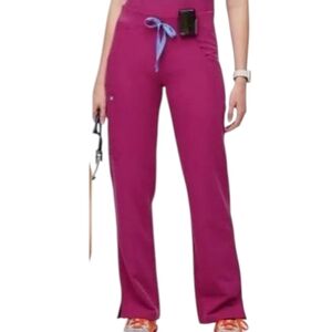 Figs Raspberry Sorbet Kade Cargo Scrub Pants